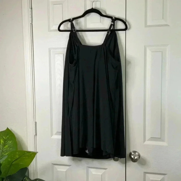 Aqua Green Women's High Neck Swim Dress One Piece Swimsuit UPF 50+ Size 24 - Picture 9 of 16